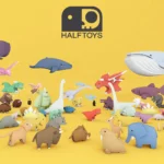 HALFTOYS HA001 Collectibles Magnetic Animals Play Sets, 3D Jigsaw Puzzle Blocks, STEM Educational Take Apart Toys Gift for Toddler & Kids 3+ Years (Lion)