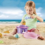 Playmobil 9406 Sand Ice Cream Shop Sand Bucket with Sieve and Waffle Moulds
