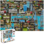 bopster 8-bit London Pixel Jigsaw Puzzle 500 Pieces for Kids Teens and Adults 51 x 36cm Level 2
