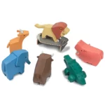 HALFTOYS HA001 Collectibles Magnetic Animals Play Sets, 3D Jigsaw Puzzle Blocks, STEM Educational Take Apart Toys Gift for Toddler & Kids 3+ Years (Lion)