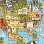 bopster 8-bit World Map Pixel Jigsaw Puzzle 180pcs