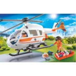 Playmobil Hospital Emergency Helicopter with Landing Pad - City Life 70048