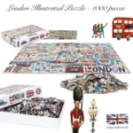 bopster London City Illustrated Jigsaw Puzzle 1000pcs