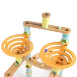 boppi Marble Run Eco-Friendly 138 Piece Wooden Bamboo Maze for Kids with 24 Marbles - Construction STEM Toy for Boys and Girls Aged 3 Years Plus - Jumbo Pack