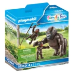 Playmobil 70360 Family Fun Gorilla with Babies 14.2 x 4.1 x 14.2 cm, Colourful