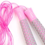 just be...… Skipping and Speed Adult Jump Rope for Fitness and Fat Burning Home Gym Park Workouts HIIT Sessions Boxing and Weight Loss Non-Slip Handle and a 275cm Adjustable Length Rope - Pink