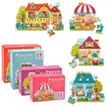 Mideer Jigsaw Puzzle Pack 4 in 1 Kids Carry Along Set 12 16 24 32 Pcs Extra Thick Beginner Pieces with Illustrated Painted Animals - Lively Bazaar