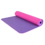 just be... Yoga mat Non Slip Exercise Mattress 5mm thick Eco friendly TPE material 183cm long 61cm wide 2-Tone colour with Carry Strap Pro Beginner Bikram Gym Home Fitness - Pink/Purple