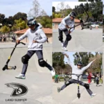 Land Surfer Kids Stunt Scooter | Scooter for Kids 8-12+ Teenagers | Boys/Girls Two Wheel 360 Pro Stunts | Flame