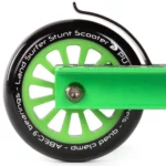 Land Surfer Kids Stunt Scooter | Scooter for Kids 8-12+ Teenagers | Boys/Girls Two Wheel 360 Pro Stunts | Black with Green Trim and Small Skulls
