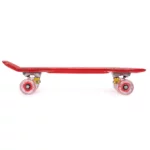 Land Surfer Cruiser Skateboard 22" CLEAR RED BOARD LED RED WHEELS
