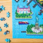 bopster 8-bit New York Pixel Jigsaw Puzzle 500 Pieces for Kids Teens and Adults 51 x 36cm Level 2