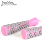 just be...… Skipping and Speed Adult Jump Rope for Fitness and Fat Burning Home Gym Park Workouts HIIT Sessions Boxing and Weight Loss Non-Slip Handle and a 275cm Adjustable Length Rope - Pink