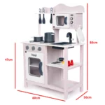 boppi® Wooden Toy Kitchen with 19 Piece Accessories Set - Grey