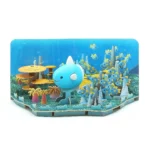 Halftoy 3 in 1 3D Magnetic Ocean Sea Animal Skeleton Jigsaw Puzzle Collectible Educational Toy with Play Environment Display for Kids aged 3 Years and Up - Mola