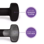 ust be...® Dumbbells Set - Black - 5kg (pack of 2)