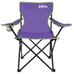 just be...…® Folding Camping Chair - Purple with Green Trim