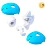 Halftoy 3 in 1 3D Magnetic Ocean Sea Animal Skeleton Jigsaw Puzzle Collectible Educational Toy with Play Environment Display for Kids aged 3 Years and Up - Mola