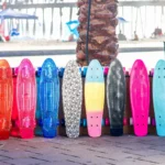 Land Surfer Cruiser Skateboard 22 Inch Blue Board Solid Red Wheels