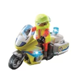 PLAYMOBIL 71205 City Life Emergency Motorcycle with Flashing Lights