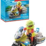 PLAYMOBIL 71205 City Life Emergency Motorcycle with Flashing Lights