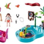 PLAYMOBIL 70610 Family Fun Aqua Park Small Pool with Water Sprayer