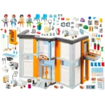 Playmobil 70190 City Life Large Furnished Hospital With Lift