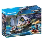 PLAYMOBIL 70412 Pirates Small Floating Pirate Ship with Raft