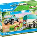 PLAYMOBIL 70511 Country Pony Farm Car with Pony Trailer