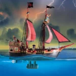 PLAYMOBIL 70411 Pirates Large Floating Pirate Ship with Cannon