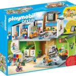 Playmobil City Life Furnished School Building with Digital Clock 9453