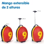 boppi Tiny Trekker Kids Cabin Suitcase - Personalised Football Shaped Kids Carry On Suitcase with Letter Stickers Set - Children's Luggage with Wheels Holdall Small Cabin Bag | Spain