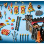 Playmobil 70221 Novelmore Knights Burnham Raiders Fortress With Fire Cannons And Dragon Cage