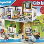 Playmobil City Life Furnished School Building with Digital Clock 9453