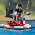 PLAYMOBIL 70412 Pirates Small Floating Pirate Ship with Raft