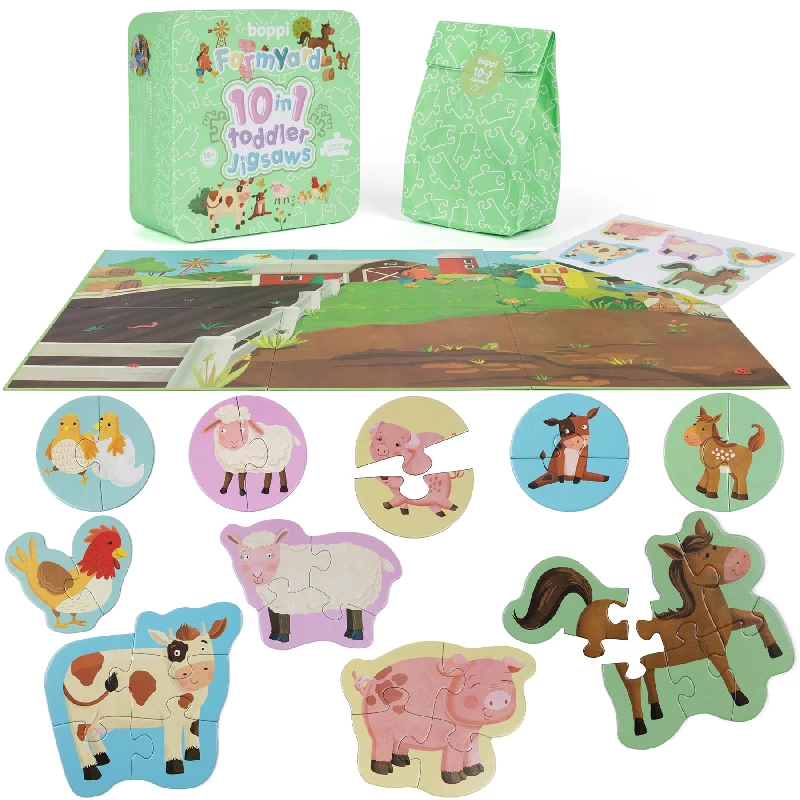 boppi 10 in 1 Toddler Jigsaw Puzzle – Farmyard