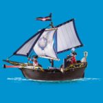PLAYMOBIL 70412 Pirates Small Floating Pirate Ship with Raft
