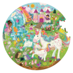 boppi Unicorn Round Jigsaw Puzzle with 100% Recycled Card Magical Fairy's Enchanting Scenes 150 Pieces for Children 5 6 7 8 Years 58cm Diameter