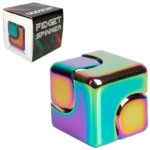 bopster Fidget Cube Spinner - Multicoloured Metallic