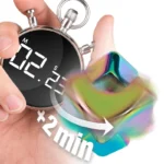 bopster Fidget Cube Spinner - Multicoloured Metallic
