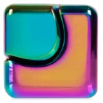 bopster Fidget Cube Spinner - Multicoloured Metallic