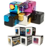 bopster Fidget Cube Spinner - Black and Blue