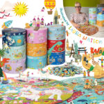 boppi Unicorn Round Jigsaw Puzzle with 100% Recycled Card Magical Fairy's Enchanting Scenes 150 Pieces for Children 5 6 7 8 Years 58cm Diameter