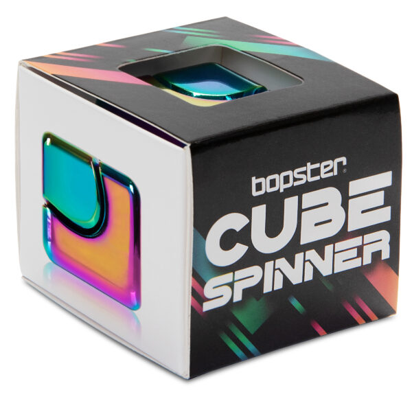 bopster Fidget Cube Spinner - Multicoloured Metallic