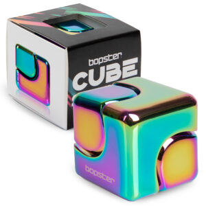 bopster Fidget Cube Spinner - Multicoloured Metallic