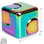 bopster Fidget Cube Spinner - Multicoloured Metallic