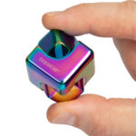 bopster Fidget Cube Spinner - Multicoloured Metallic