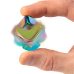bopster Fidget Cube Spinner - Multicoloured Metallic