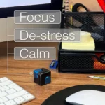 bopster Fidget Cube Spinner - Black and Blue