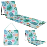 just be... Beach Mat Recliner Foldable Sun Lounger Summer Outdoor Portable Lightweight Garden Chair Park Festival Picnic Sunbed Backrest - Tropical